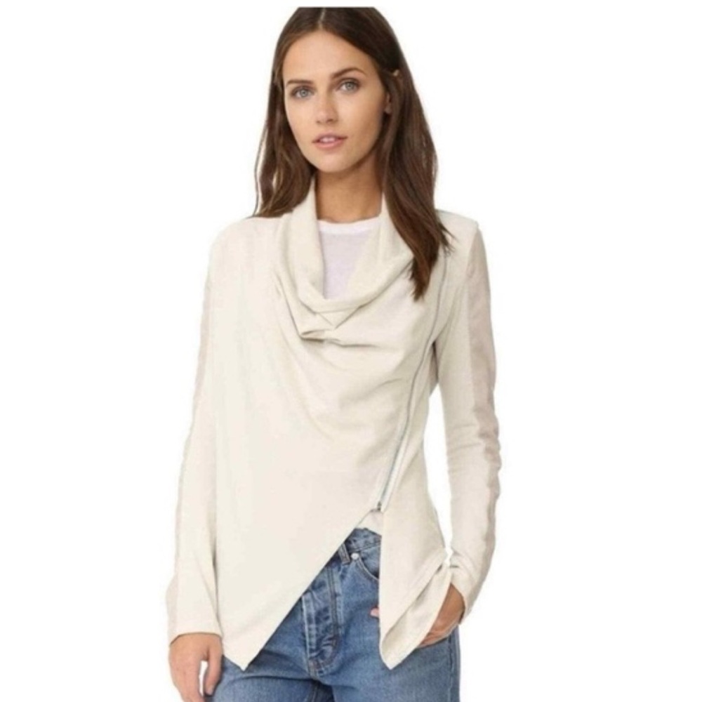 Blank NYC Cream Draped Cowl Neck Sweater